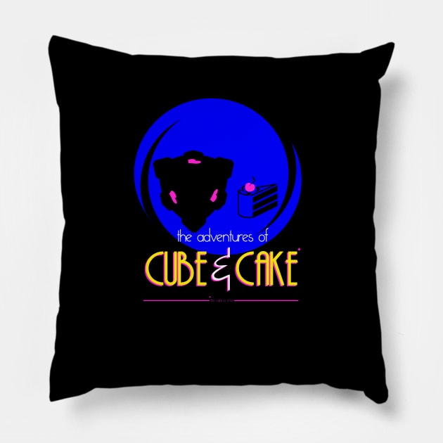 Adventures of Cube & Cake* Pillow by a_man_oxford