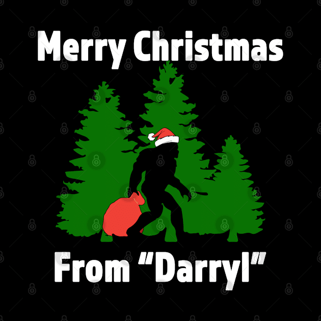 Merry Chiristmas From Daryl - Great Christmas Gift for the Believer - White Lettering & Multi Color Logo design3 by RKP'sTees