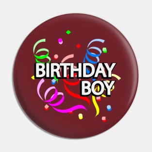 Birthday boy artistic design Pin