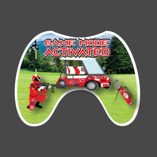 Red Golf Course Game Mode Activated White Trim T-Shirt