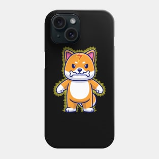 Happy Shiba Inu Dog lightning Bite Bone Cartoon Phone Case