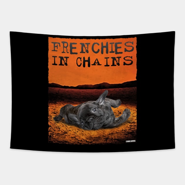 Dirt Frenchie Tapestry by darklordpug