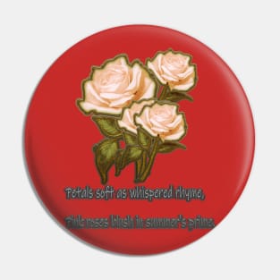 Pink roses blush Pin