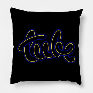 The Tube Neon Logo (TV Show) Pillow