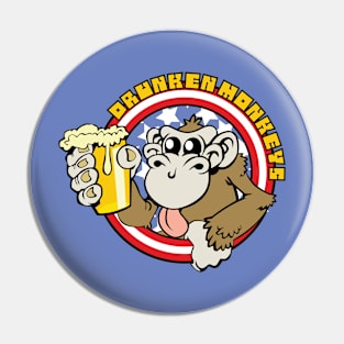 Drunken Monkey Softball Team Shirt Pin