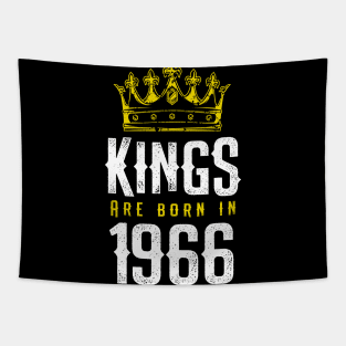 kings are born 1966 birthday quote crown king birthday party gift Tapestry