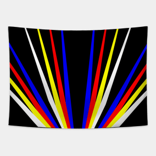 colored fan Tapestry