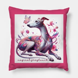 Whimsical Greyhound Dog Pillow
