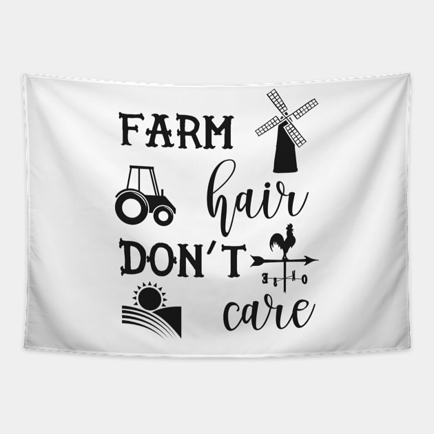 Farmer - Farm hair don't care Tapestry by KC Happy Shop