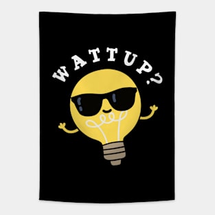 Watt Up Cute Electric Bulb Pun Tapestry