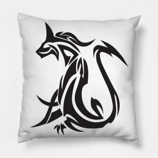 Wild Cat Tattoo Art Pillow