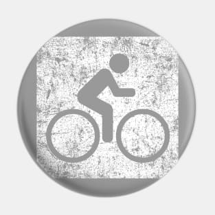 Cycling Sign - Distressed Pin
