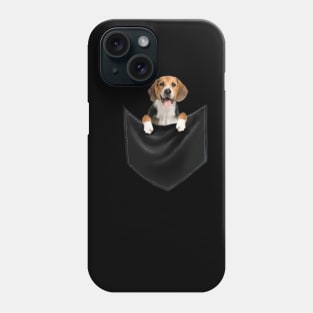 Beagle Dog inside Pocket, Love Beagle Dogs Phone Case