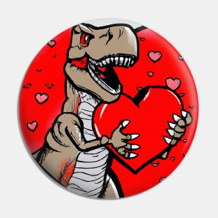 T-Rex In Love Pin