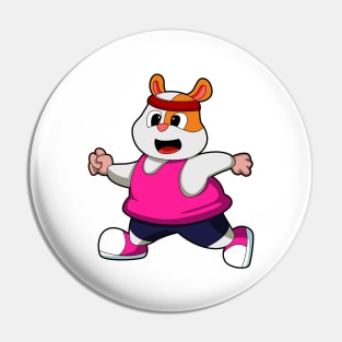 Hamster at Running with Headband Pin