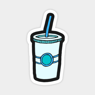 Blue Iced Coffee Cup Magnet