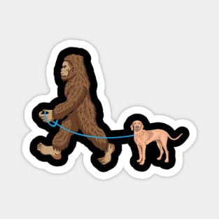 Bigfoot Dog Walk Vizsla - Sasquatch Dog Lovers Magnet