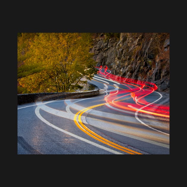 Car Trails at the Hawk's Nest by jforno