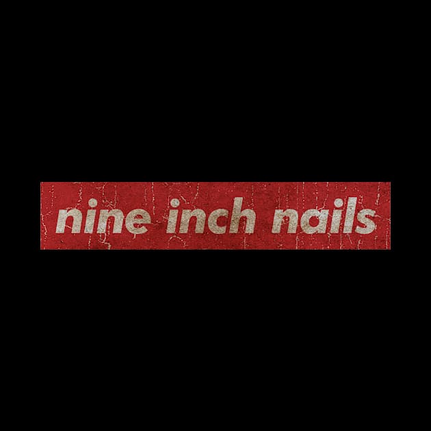nine inch nails - simple red vintage by GLOBALARTWORD