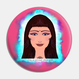 I’m a proud desi girl portrait Pin