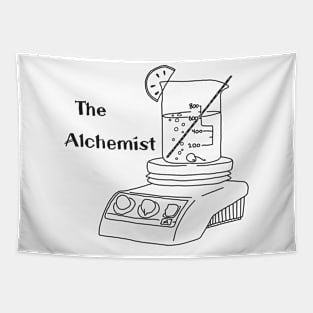 "The Alchemist" Alcohol Design Gift for Scientists T-Shirt (Line Art) Tapestry