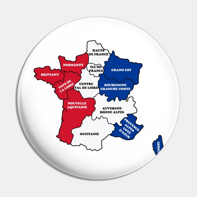 France Map Flag Pin by Calisi