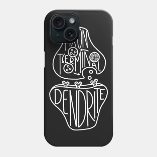 Labeled Synapse Structure In White Phone Case