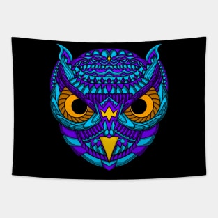 OWL MANDALA ART Tapestry