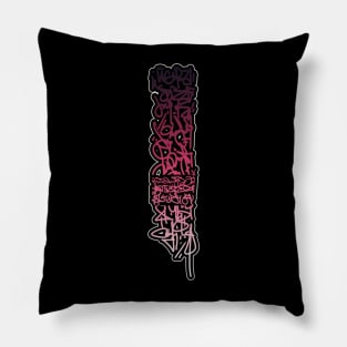 Graffiti Gradient Tag / Calligraphy Letter Pillow