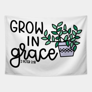 Grow In Grace Succulent Plant Christian Faith Cute Tapestry