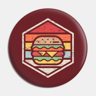 Retro Badge Burger Pin