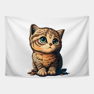 Cute Baby Sad Cat Lover Tapestry