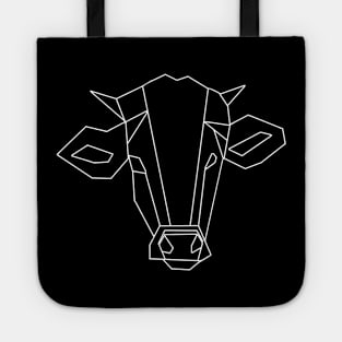 Cow line art, poly line drawing Tote