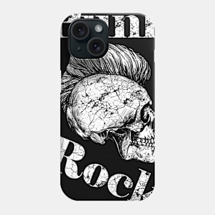 Punk Rock Iro-Skull, white Phone Case