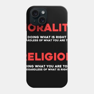 morality versus religion Phone Case