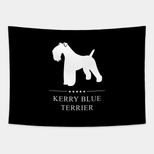 Kerry Blue Terrier Dog White Silhouette Tapestry