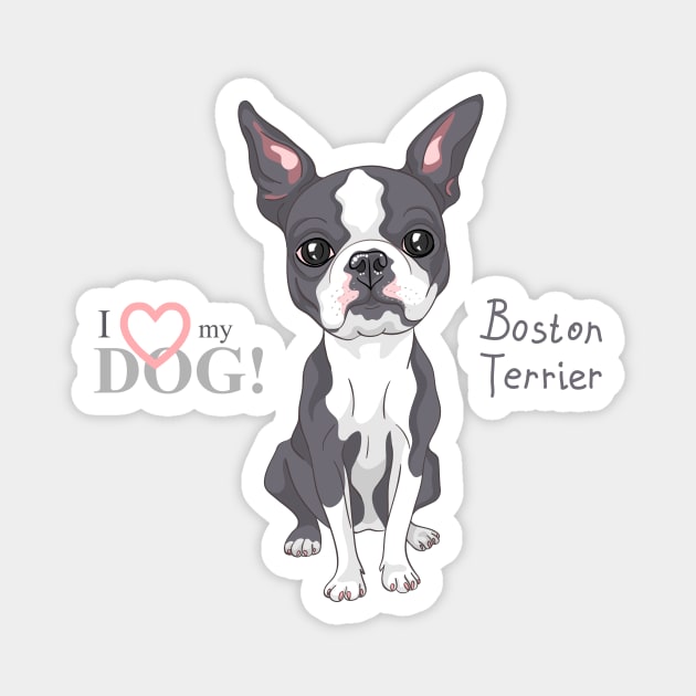 Boston Terrier Magnet by kavalenkava
