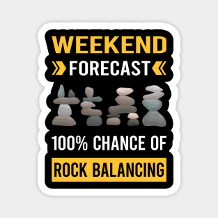 Weekend Forecast Rock Balancing Stone Stones Rocks Stacking Magnet