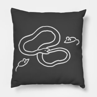 eating myself - noodle tee Pillow