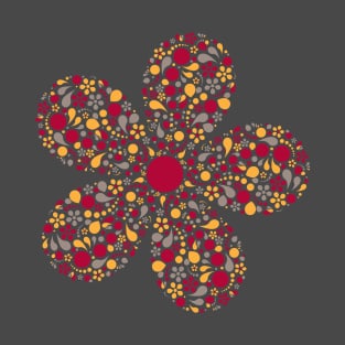 Flower in Modern Paisley Design T-Shirt