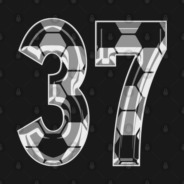 Soccer Number 37 Soccer Jersey #37 Soccer Mom Player Fan by TeeCreations