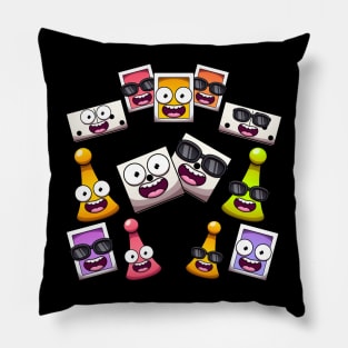 Funny Classic Board Game Elements Pillow