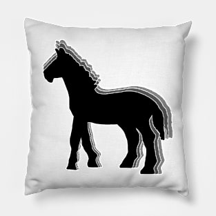 horse black imagination Pillow