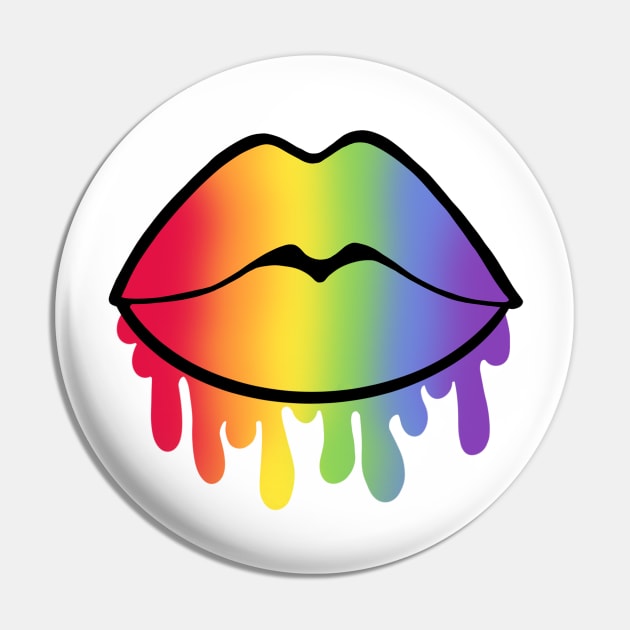 Rainbow Lips Pin by Alexandra Franzese