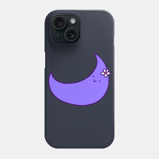 Purple Flower Moon Phone Case by saradaboru