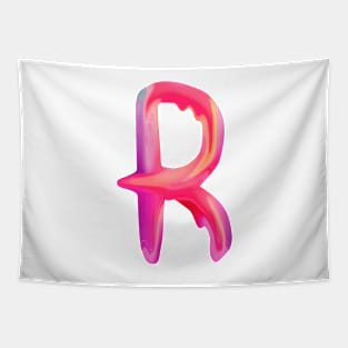 Letter R In Vibrant Watercolor Tapestry