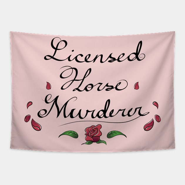 Licensed Horse Murderer Tapestry by Matangodang