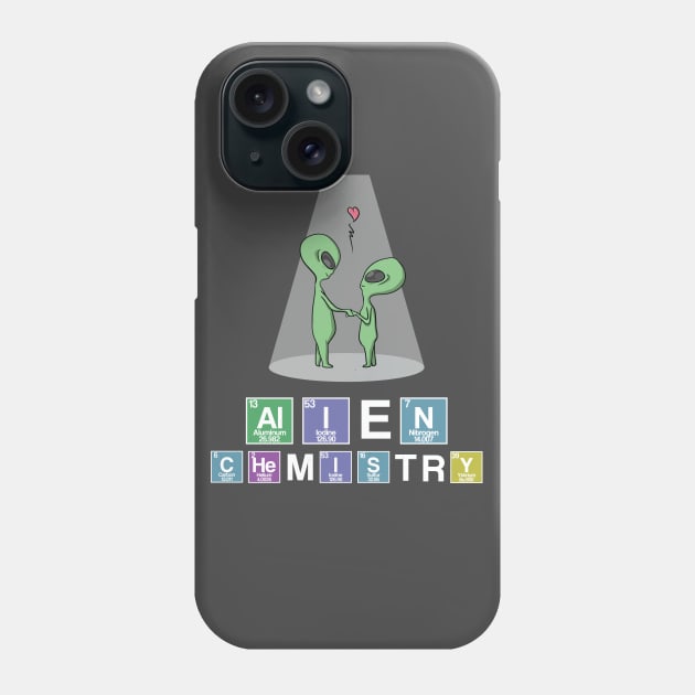 Cool Funny Couple Alien Chemistry Periodic Table Gift Phone Case by Freid