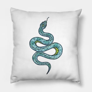 Blue Snake Pillow