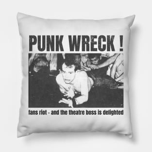 punk wreck vintage retro Pillow